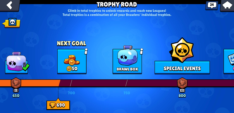 Earning trophies unlocks new rewards on the “Trophy Road”